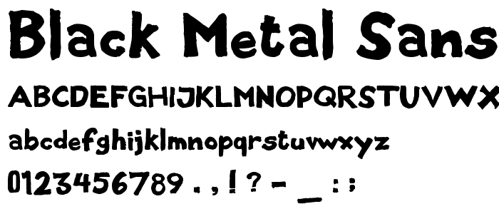 Black Metal Sans font